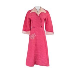 1950's Pink Quilted Housecoat